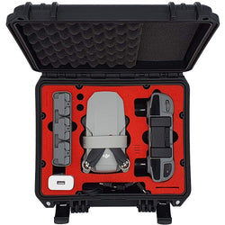MC-CASES® Etui compact pour DJI Mini 2 et accessoires - Pour combo Flymore sans protections d'hélice - Etanche - Très robuste - Fabriqué en Allemagne