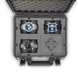 MC-CASES ® Watch case Transport case for up to 4 watches - Travel case - Waterproof - Lockable - Perfect for travelling - Extremely protected